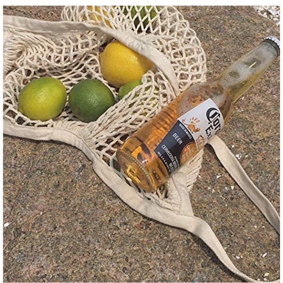 NEW Mesh French Market Style Long Handle Shopping Bag - Picture 4 of 16